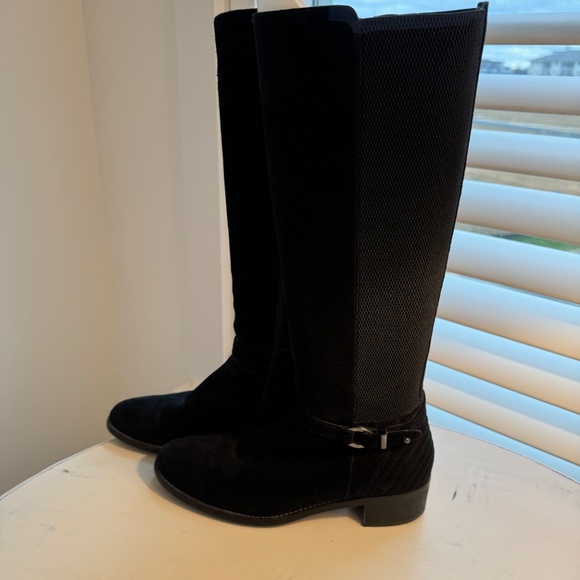 Aquatalia Tall Lined Weatherproof Black Boots - Picture 3 of 10